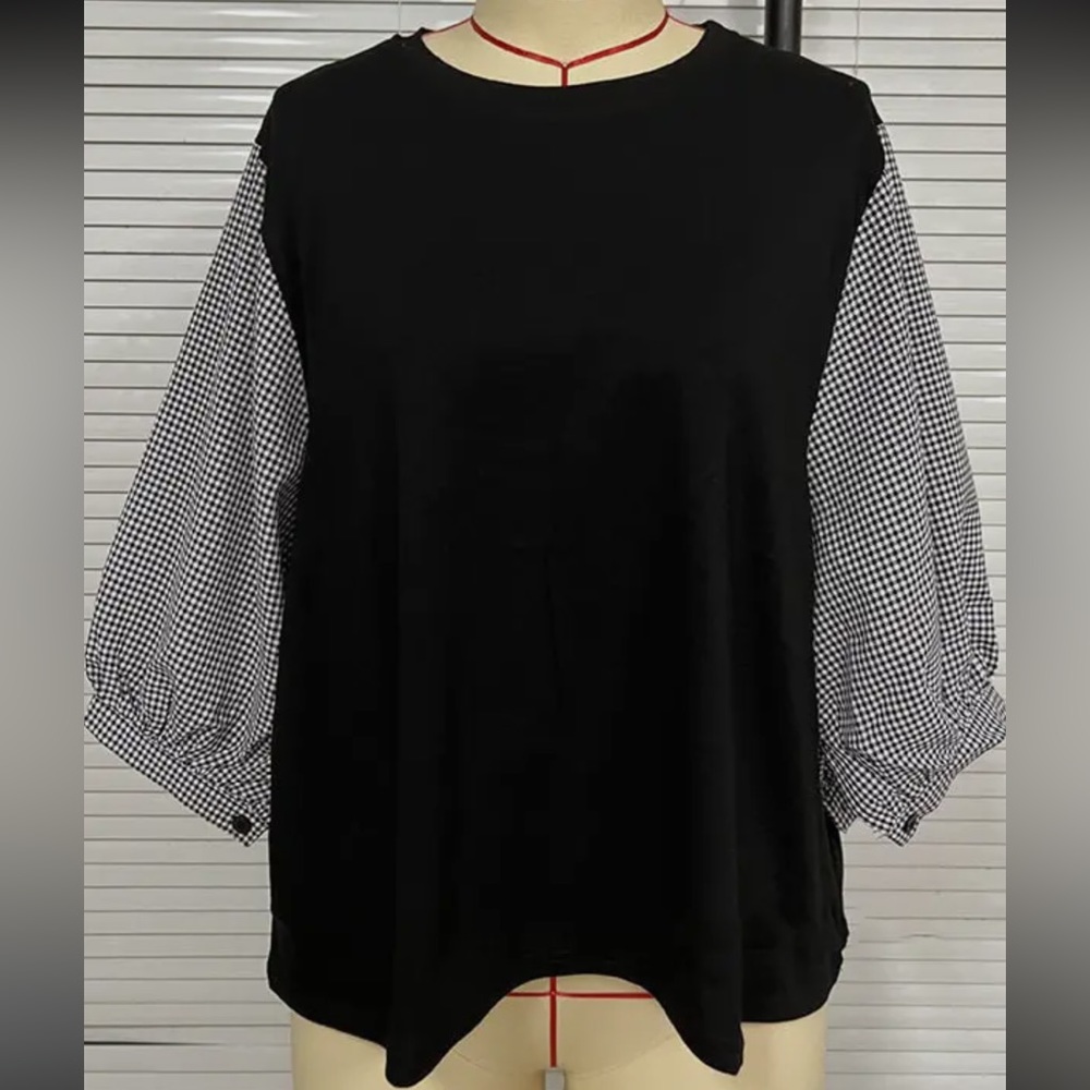 30 Chic Plaid Sleeves tops - Picture 3 of 3